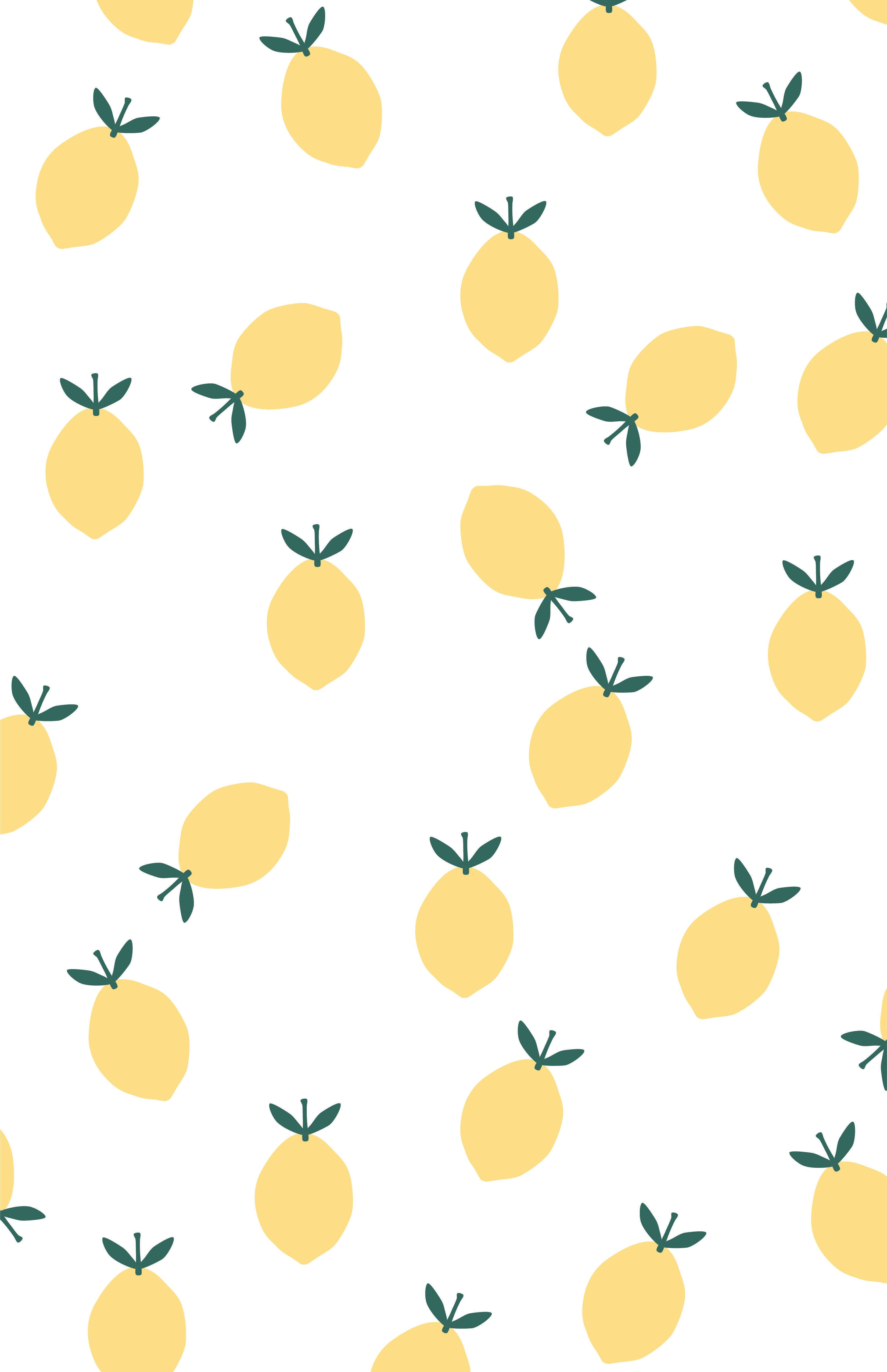 3301x5100 Download Pastel Yellow Lemon Drawing Wallpaper