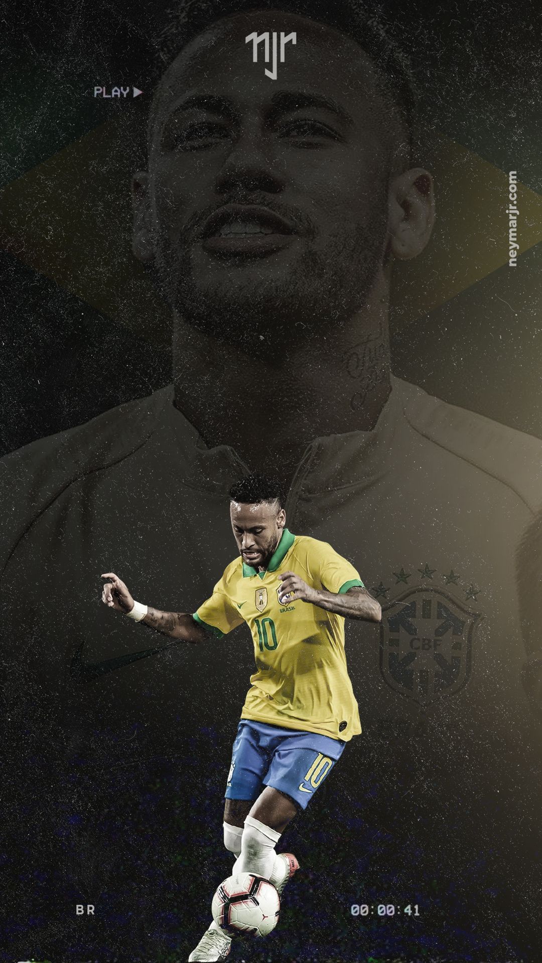 1080x1920 Neymar In Brazil Wallpaper
