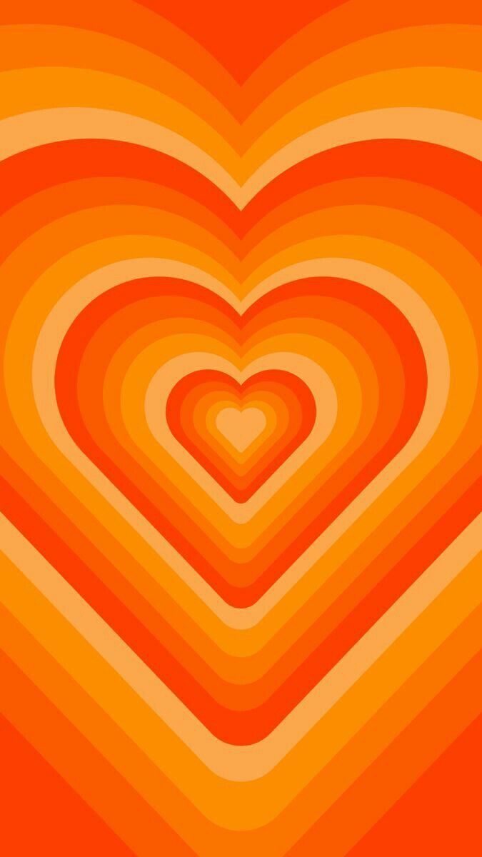 675x1200 Orange Heart Wallpaper. Кексы hello kitty, Меловые маркеры, Коллаж на стене спальни