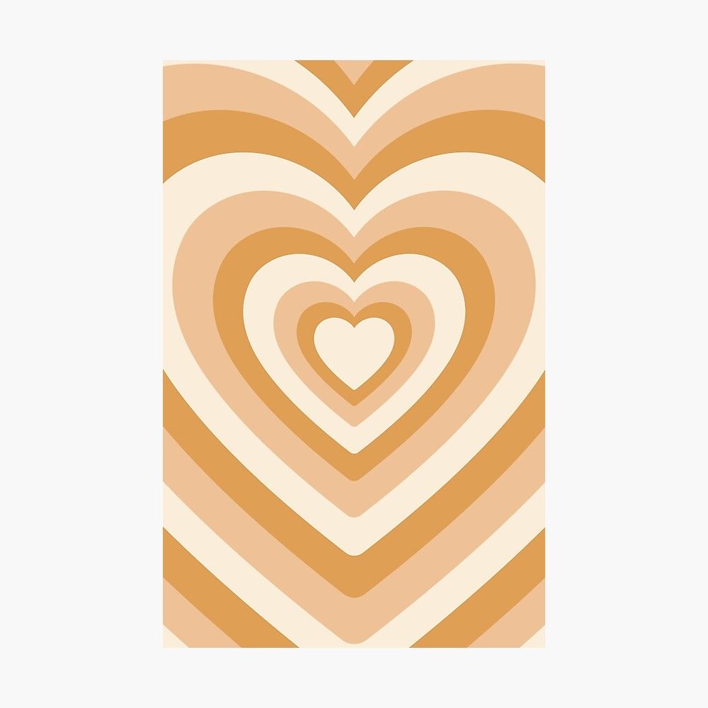1000x1000 Aesthetic y2k orange pastel hearts Canvas Print