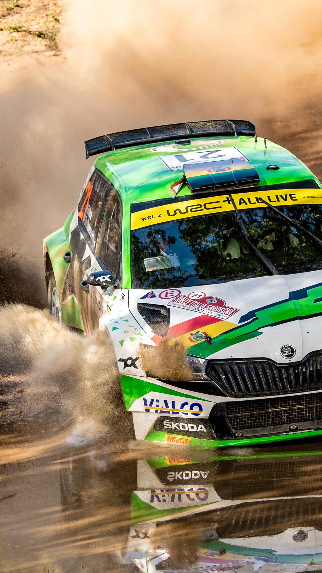 1362x2422 Download Rallye Italia Sardegna Wallpaper for Your Phone - Škoda Motorsport