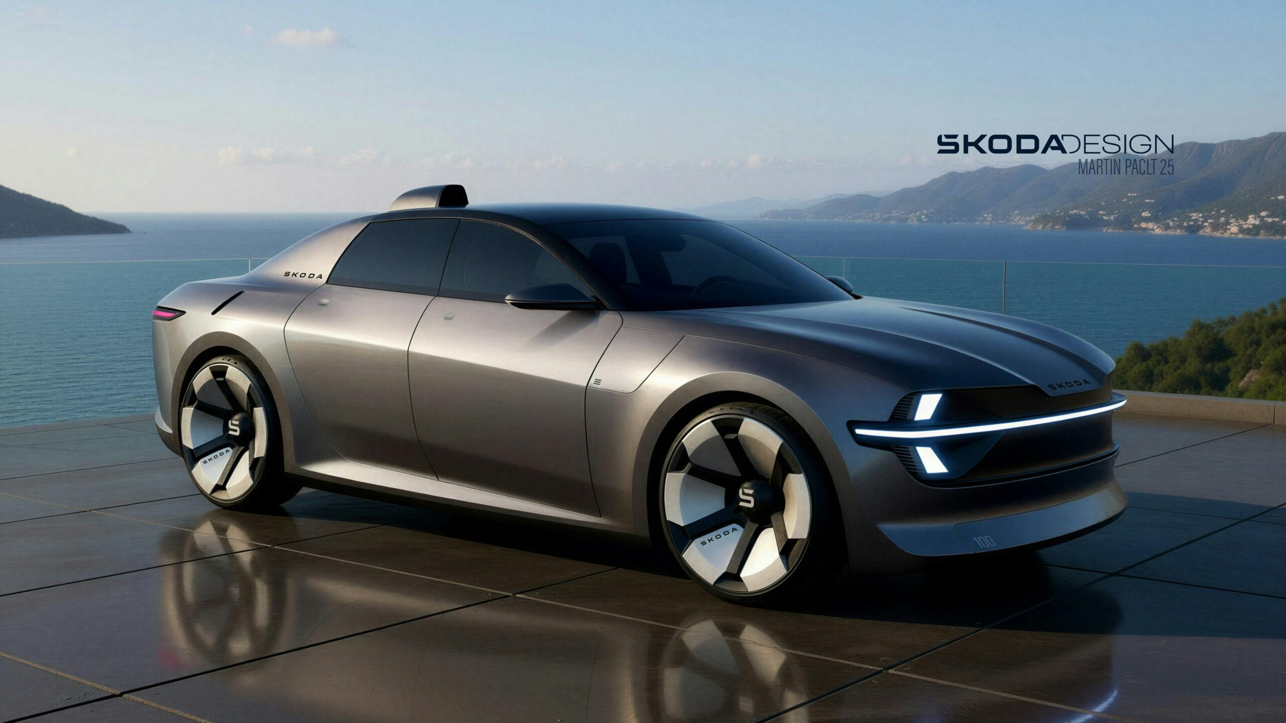 2560x1440 Škoda 100 Concept Puts a Modern Spin on a Classic Czech Hit