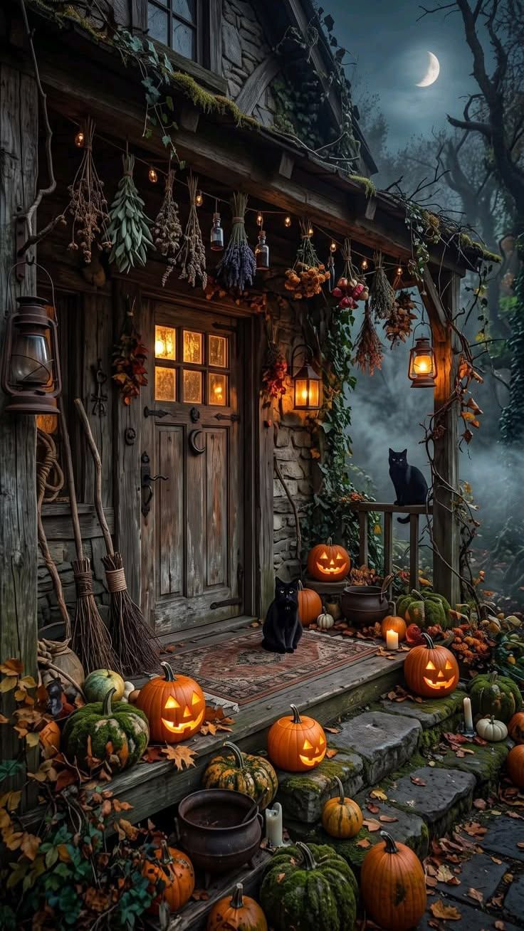 736x1308 Cozy witchy fall wallpaper. Witchy fall aesthetic wallpaper, Witch house ideas, Witch village