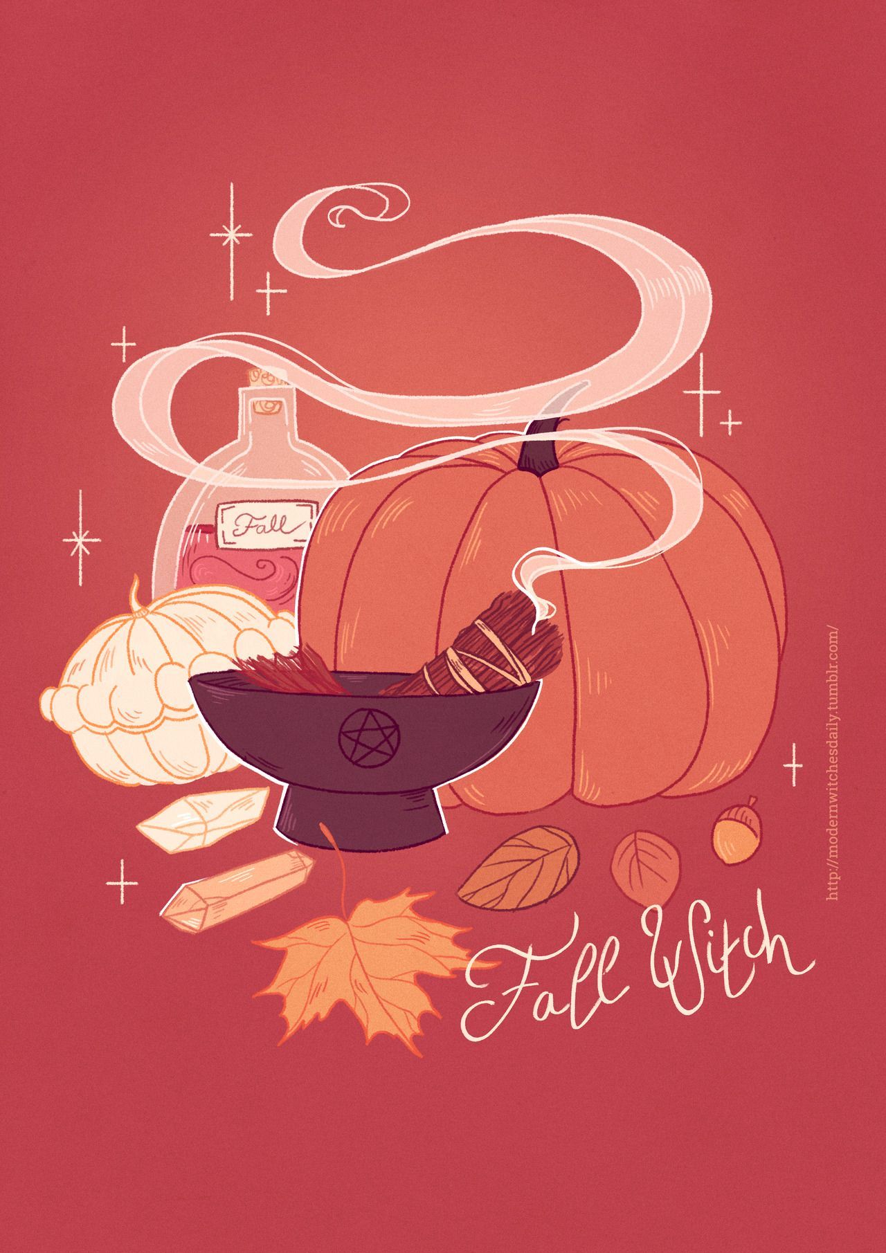 1280x1811 Witchy Autumn Wallpaper