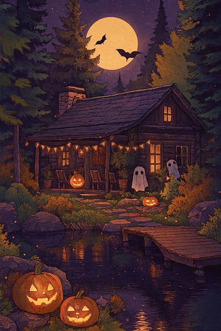 736x1104 Cozy witchy fall. Witchy fall wallpaper, Witchy cottage aesthetic, Happy halloween picture