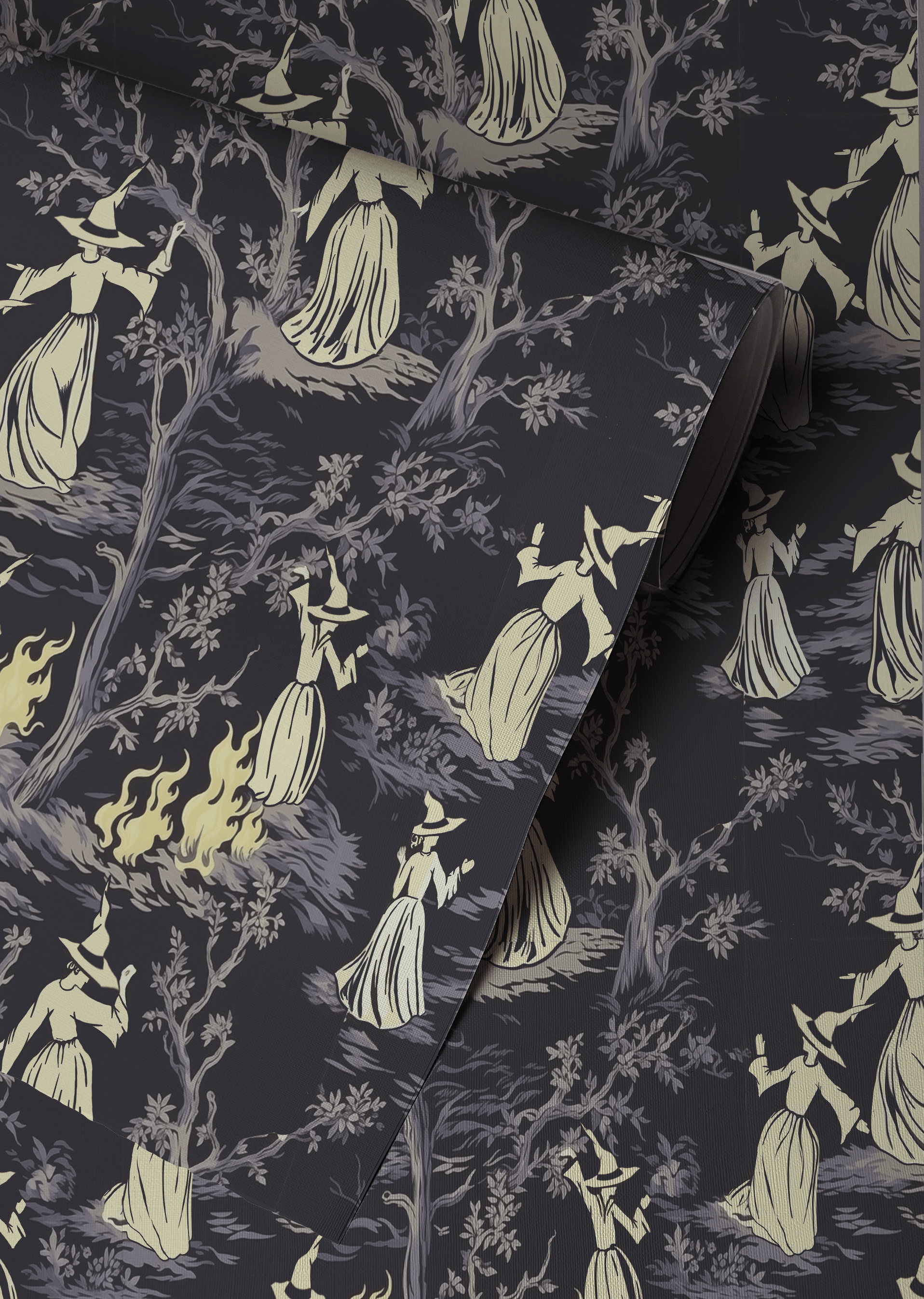 1916x2693 Dark Folklore Witchy Wallpaper. Midnight Coven Grove