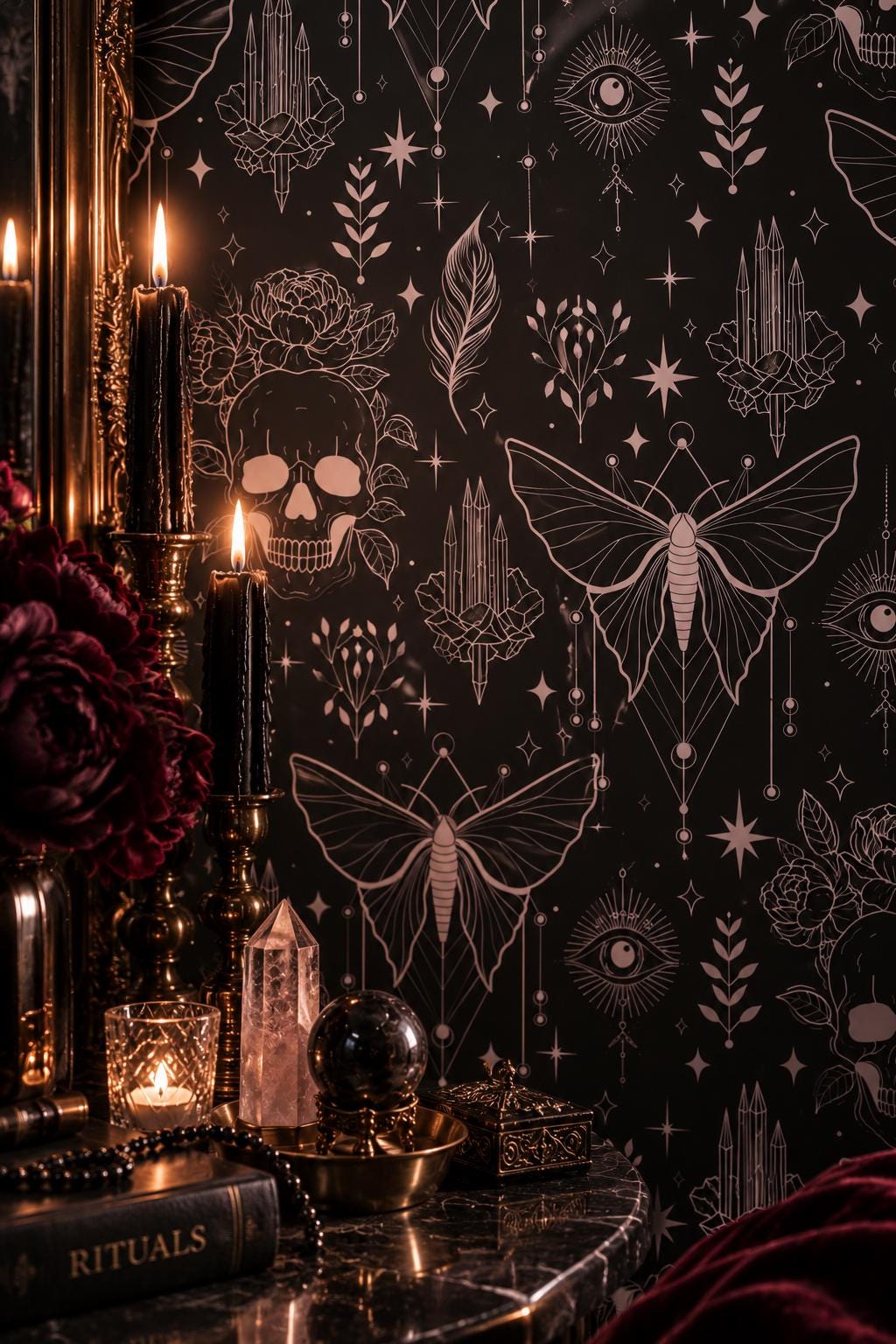 1024x1536 Black Witchy Wallpaper