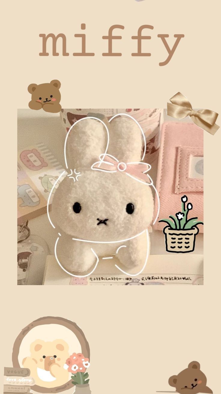 736x1308 Miffy background for wallpaper pink. Miffy with pink theme wallpaper, Cute phone wallpaper pink miffy