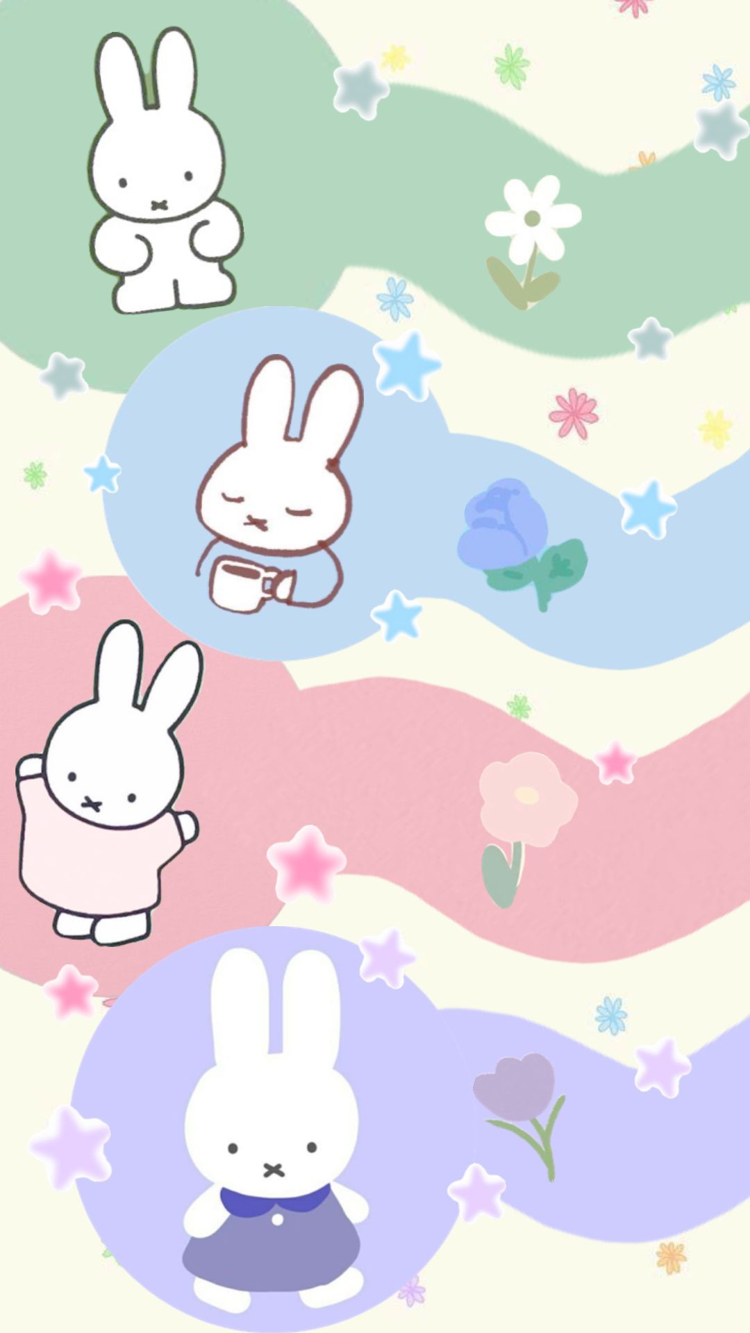 1080x1920 Pink Miffy Wallpaper
