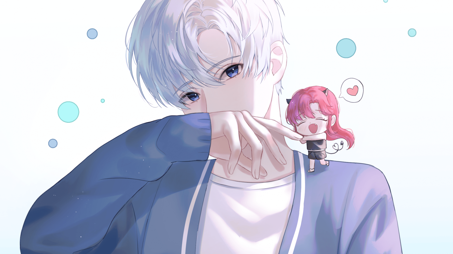 1920x1080 Cute Anime Chibi Boy and Girl 1080 .