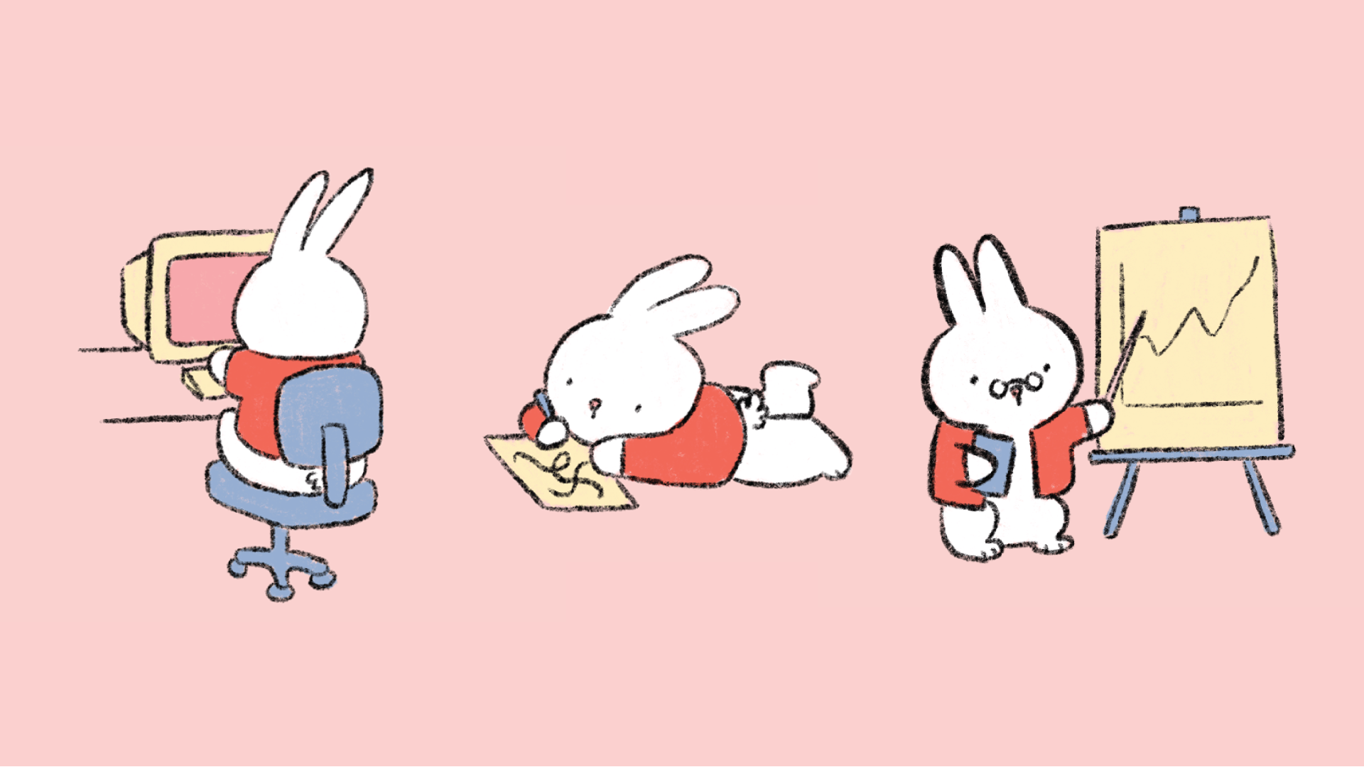 1920x1080 Pink Miffy Desktop Wallpaper