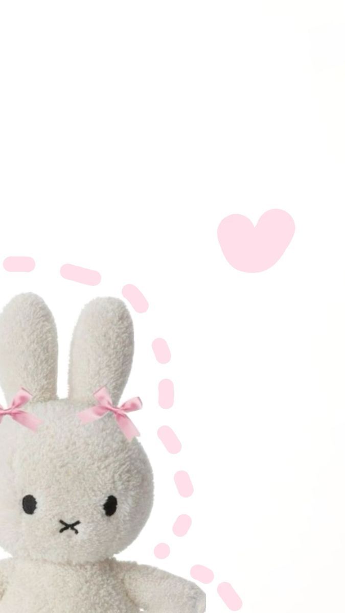 675x1200 Miffy bunny pink background. Pink white background for wallpaper, Cute miffy pink, Pink wallpaper kawaii
