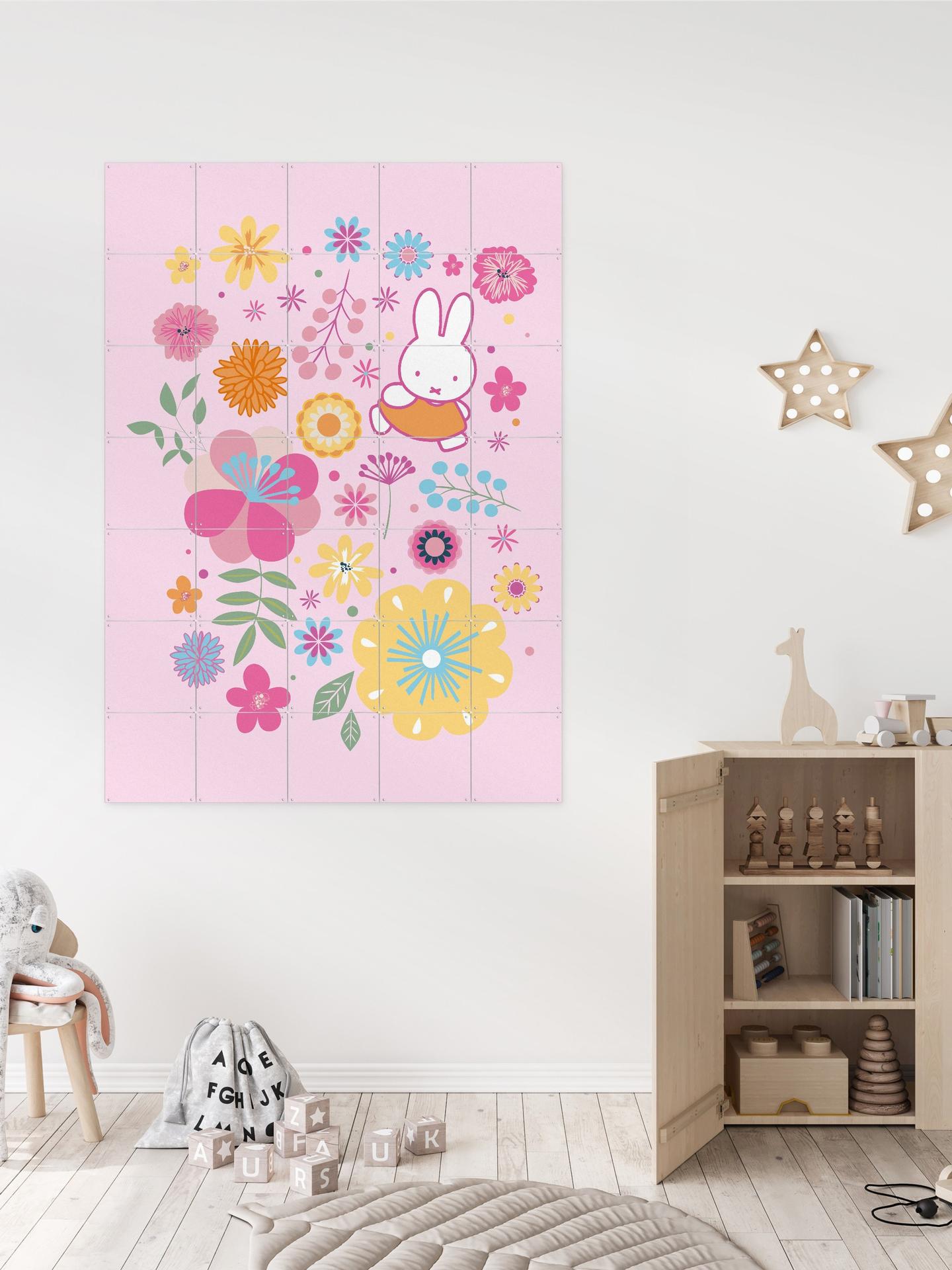 1440x1920 Miffy Flowers Pink by Miffy. Wall Art & Art Prints