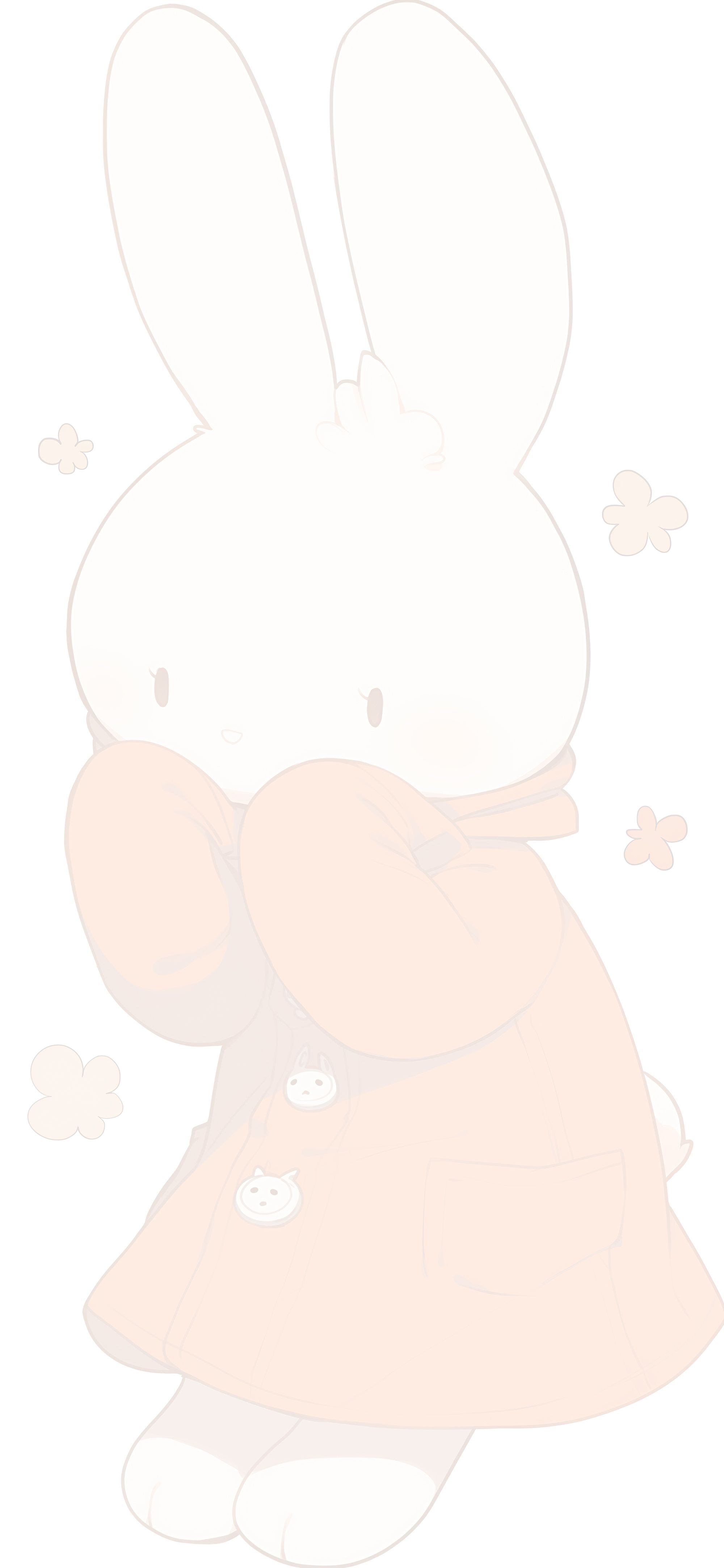 2000x4329 Miffy Orange Coat Kawaii Wallpaper Bunny HD Wallpaper