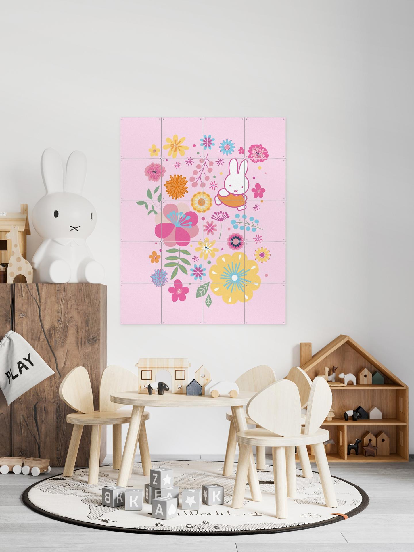 1440x1920 Miffy Flowers Pink by Miffy. Wall Art & Art Prints