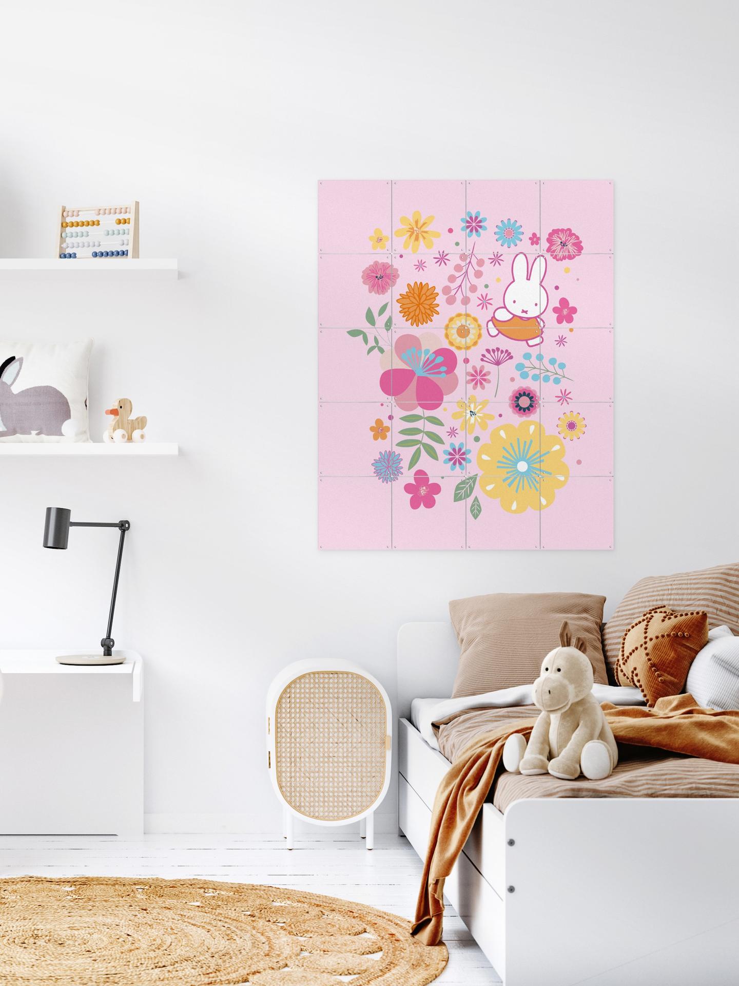 1440x1920 Miffy Flowers Pink by Miffy. Wall Art & Art Prints