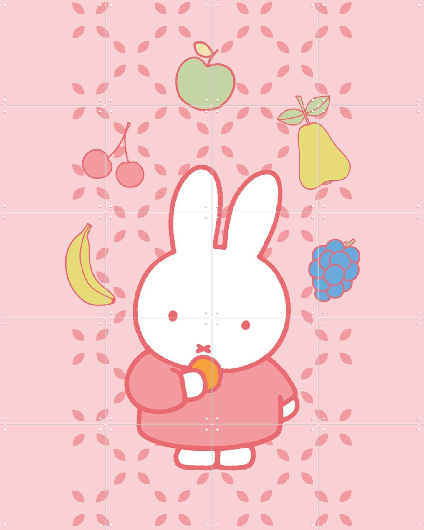 1440x1801 Miffy with Fruit Pink by Miffy. Wall Art & Art Prints