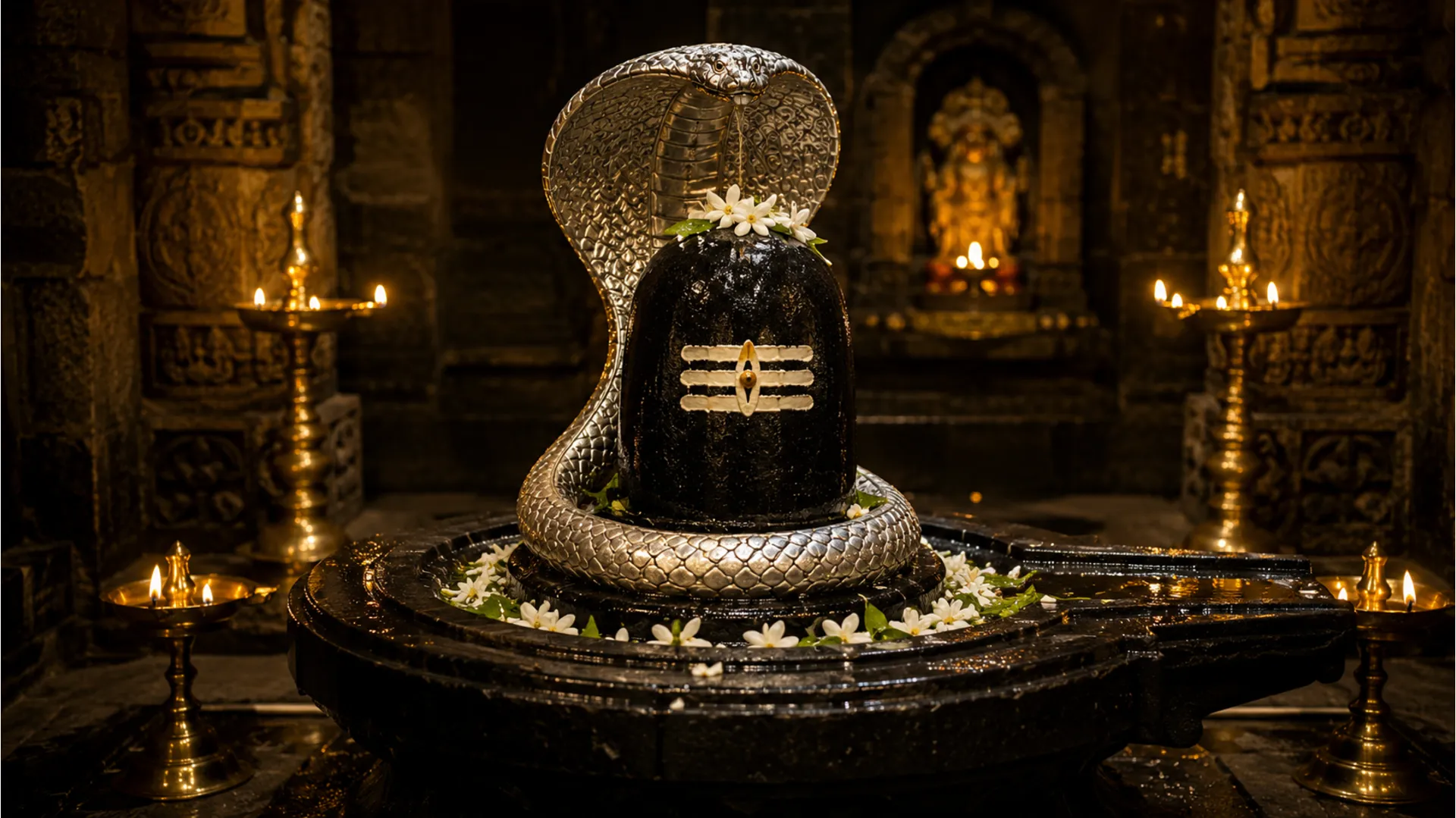 1920x1079 Shivling with Nag Image HD: 10 Beautiful Spiritual Wallpaper