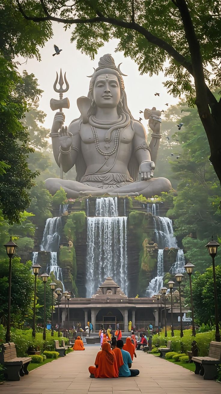 736x1308 Lord shiva temple in india. Lord shiva adiyogi HD wallpaper, Lord shiva in nature, Temple