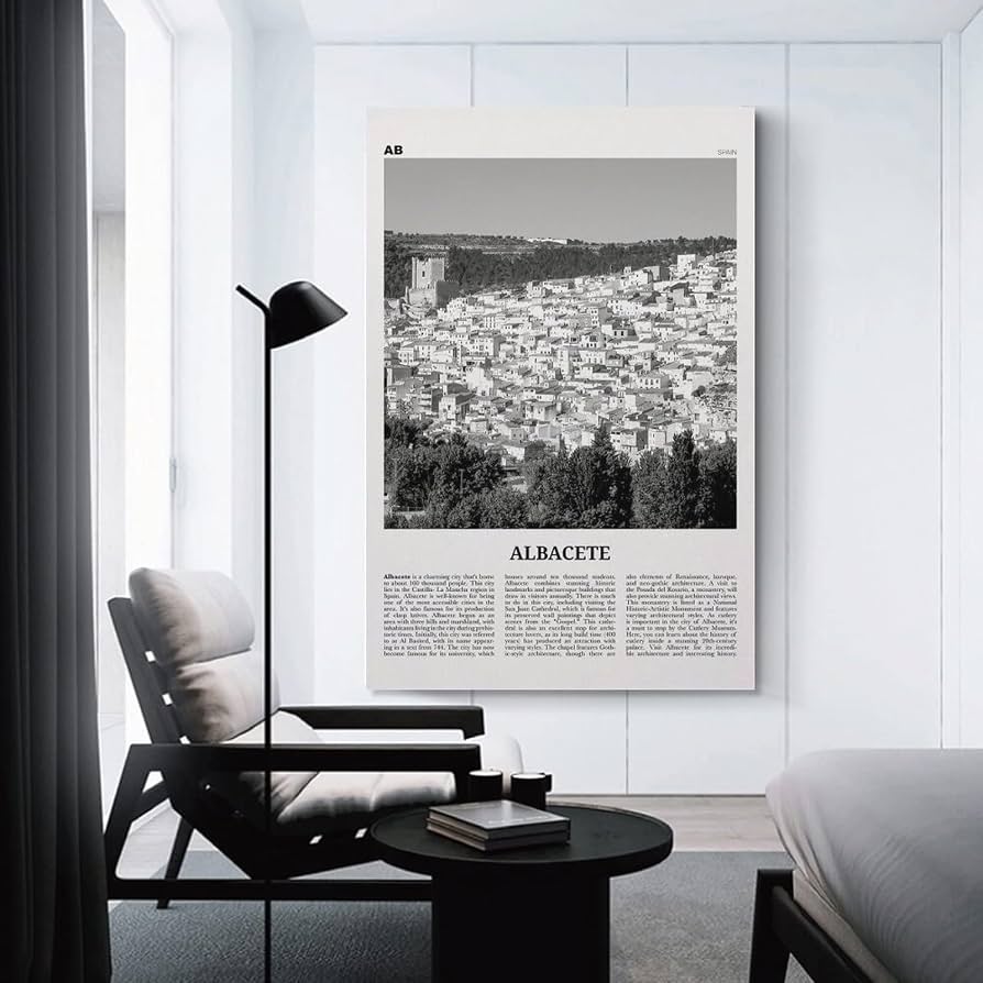 894x894 Albacete Print Black And White, Albacete Wall Art, Albacete Photo, Albacete Wall Décor, Albacete Map Print Canvas Poster Bedroom Decor Sports Landscape Office Room Decor Gift 12x18inch(30x45cm) : Amazon.ca: Home