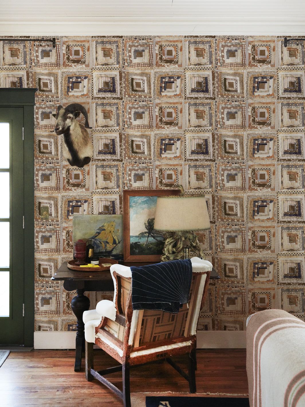 1065x1420 Log Cabin Quilt' Wallpaper