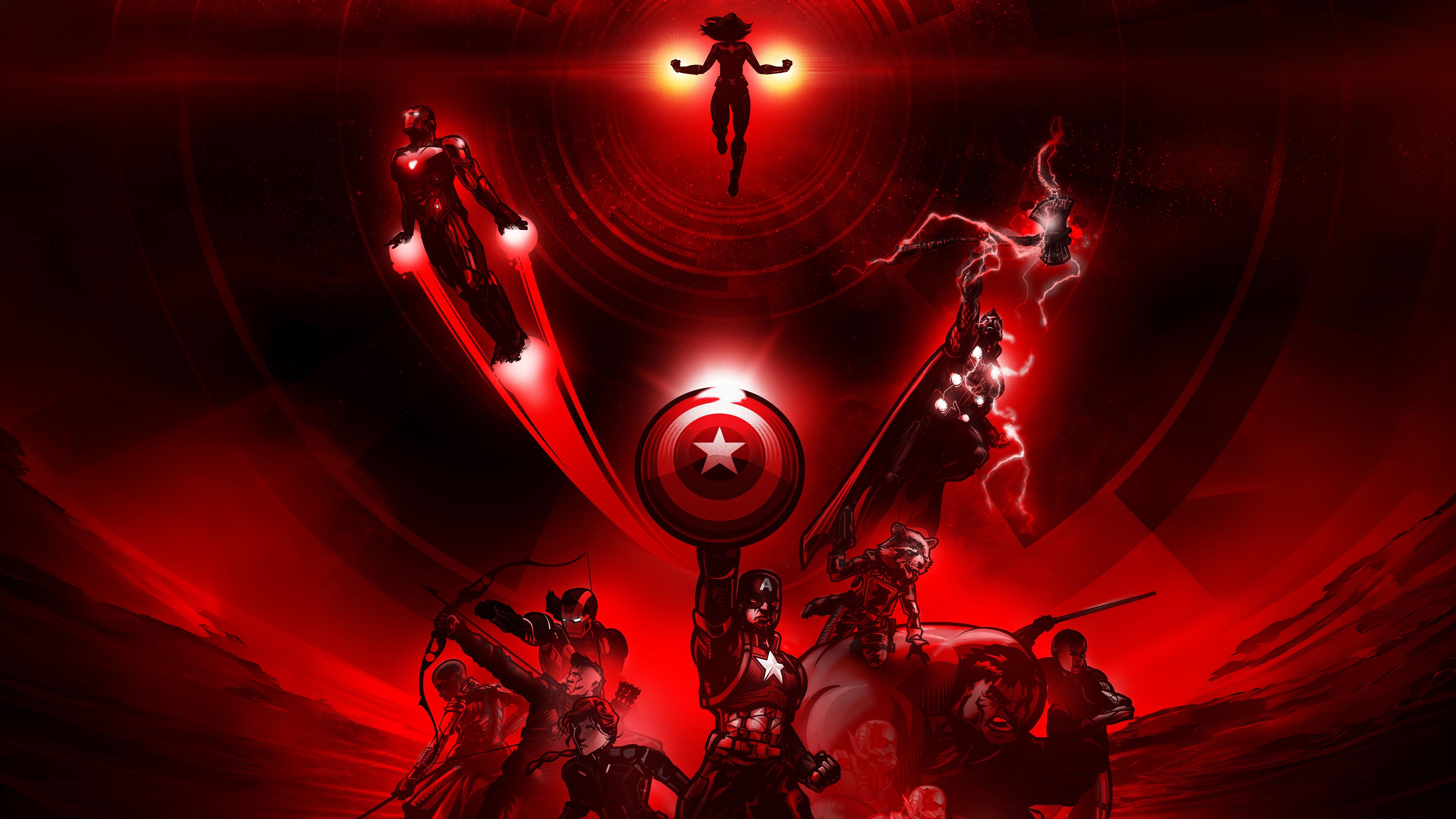 5120x2880 Dark Red Wallpaper and Background