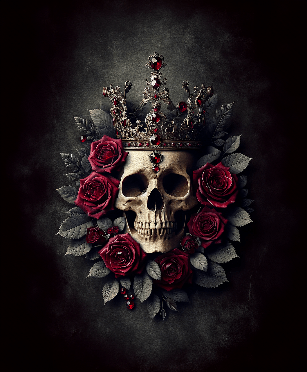 1058x1280 Dark Red Rose & Nature Image