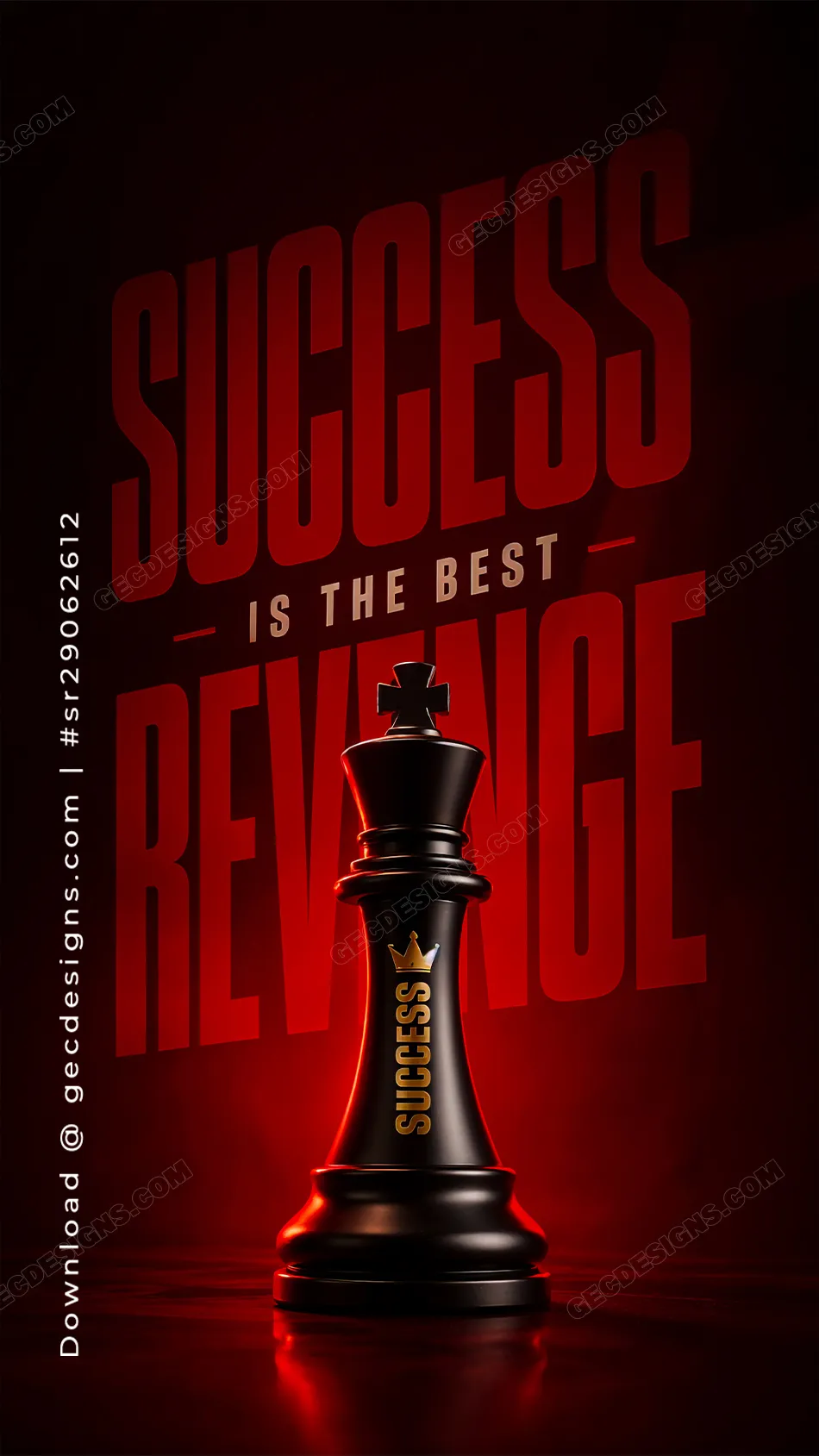 950x1689 Success Is the Best Revenge Chess King Motivational iPhone Wallpaper: Free & Premium Creative Assets