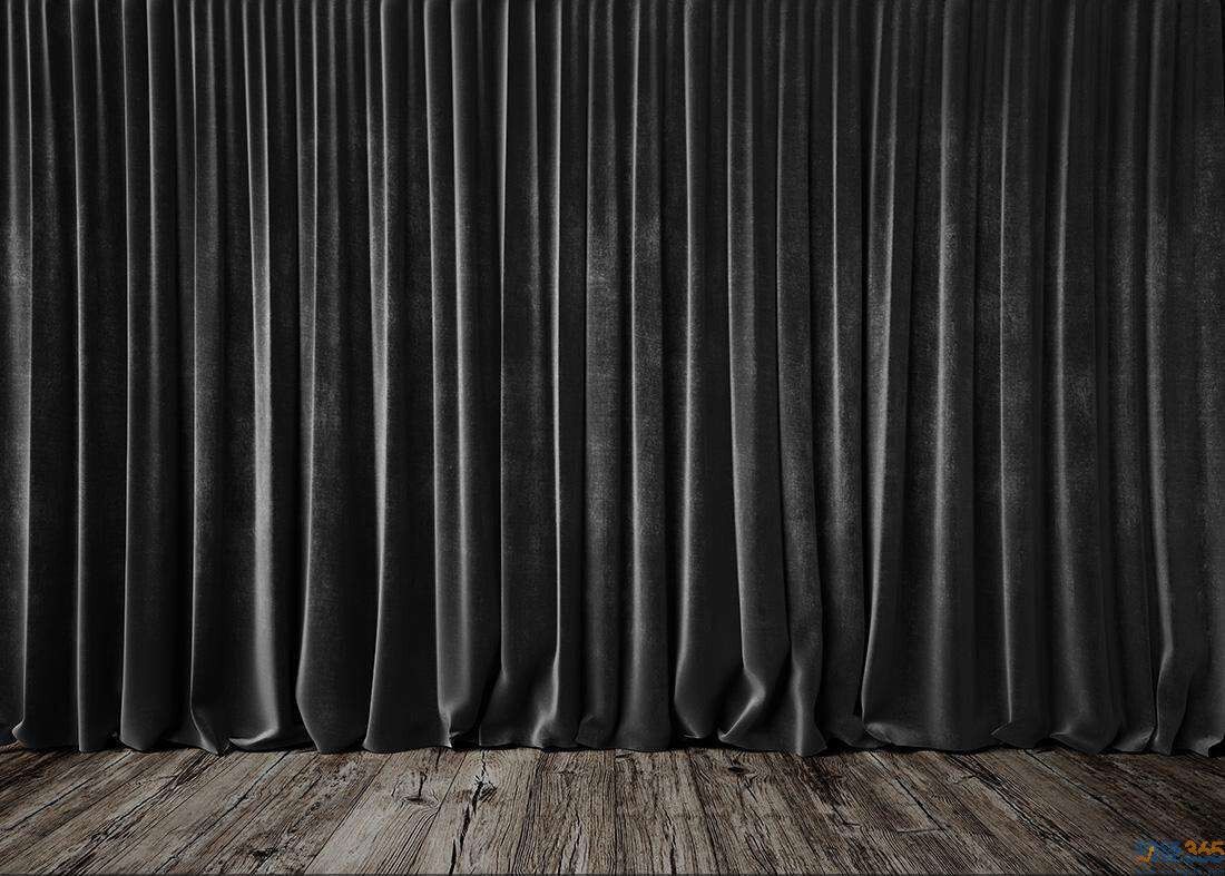 1100x787 Gray Heavy Style Velvet Curtain 12ft H Drape Stage Theater Home Noise Thermal