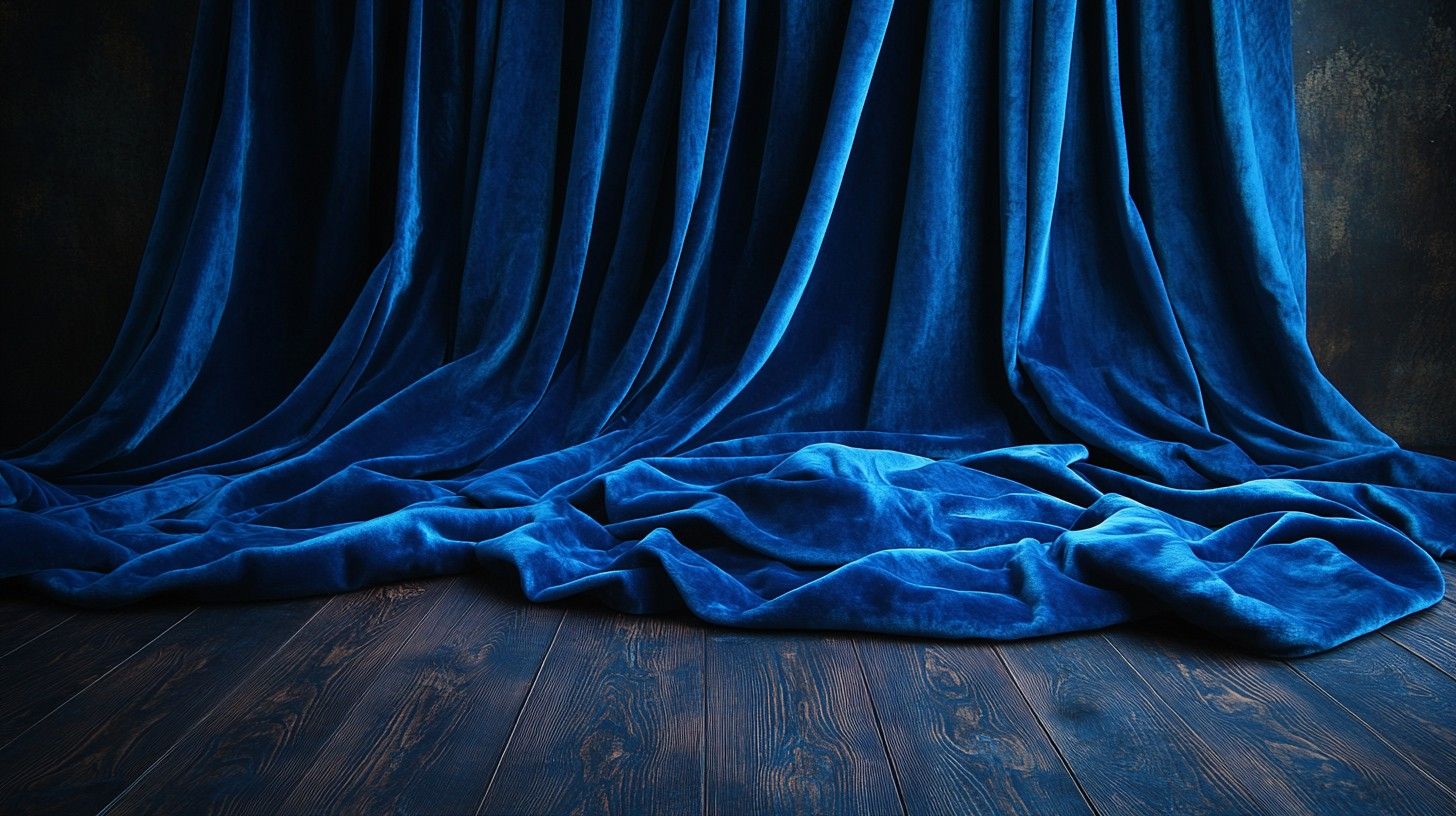 1456x816 Download Elegant blue drapery Image, Blue, Drapery