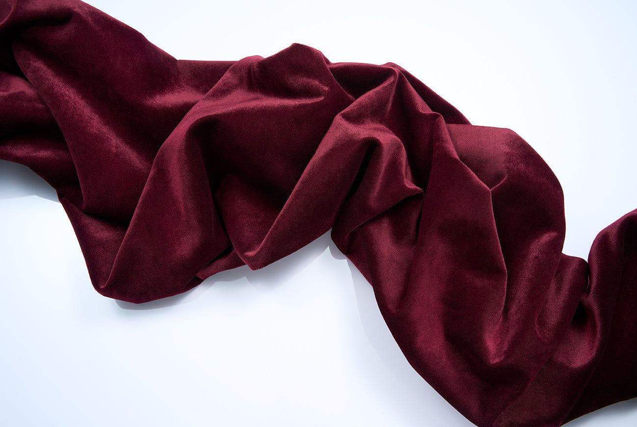 1299x872 Velvet Curtain in Plum Red Color