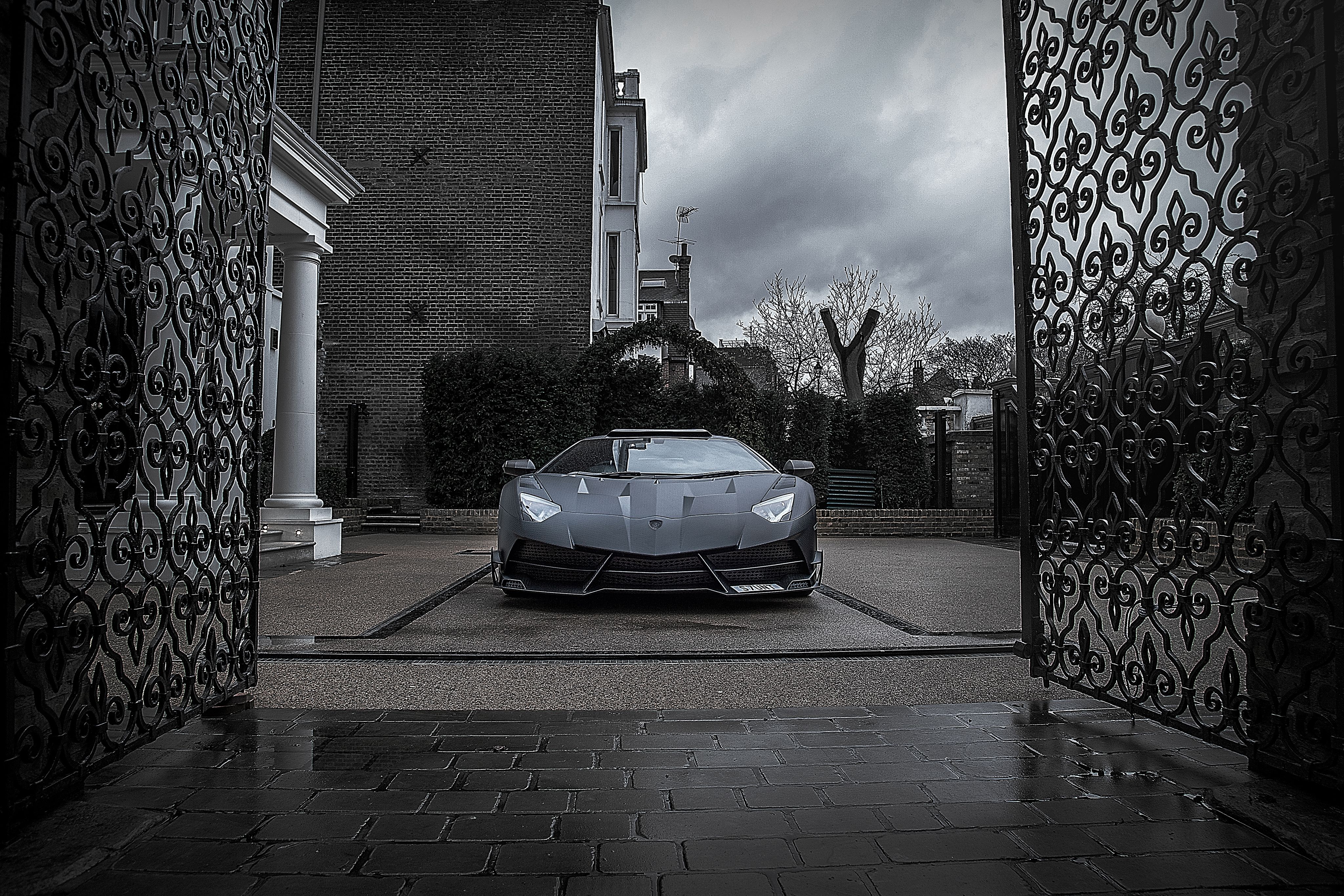4096x2731 Phone wallpaper: Lamborghini, Cars, Goal, Front View, Aventador, Gate, Mansory 143610