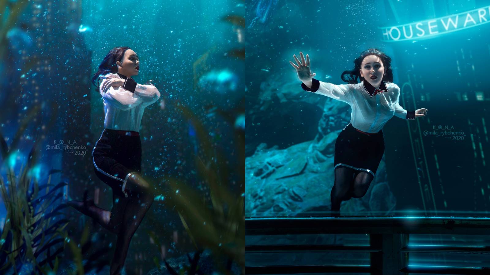 1600x900 BioShock Elizabeth Cosplay Looks Amazing in This Underwater Photohoot