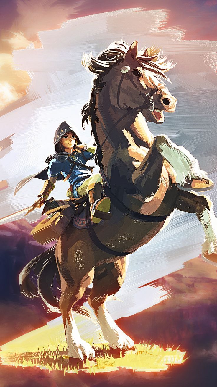 736x1308 Breath of the Wild. Link & Epona. Enlace zelda, Tloz botw, Videojuegos wallpaper
