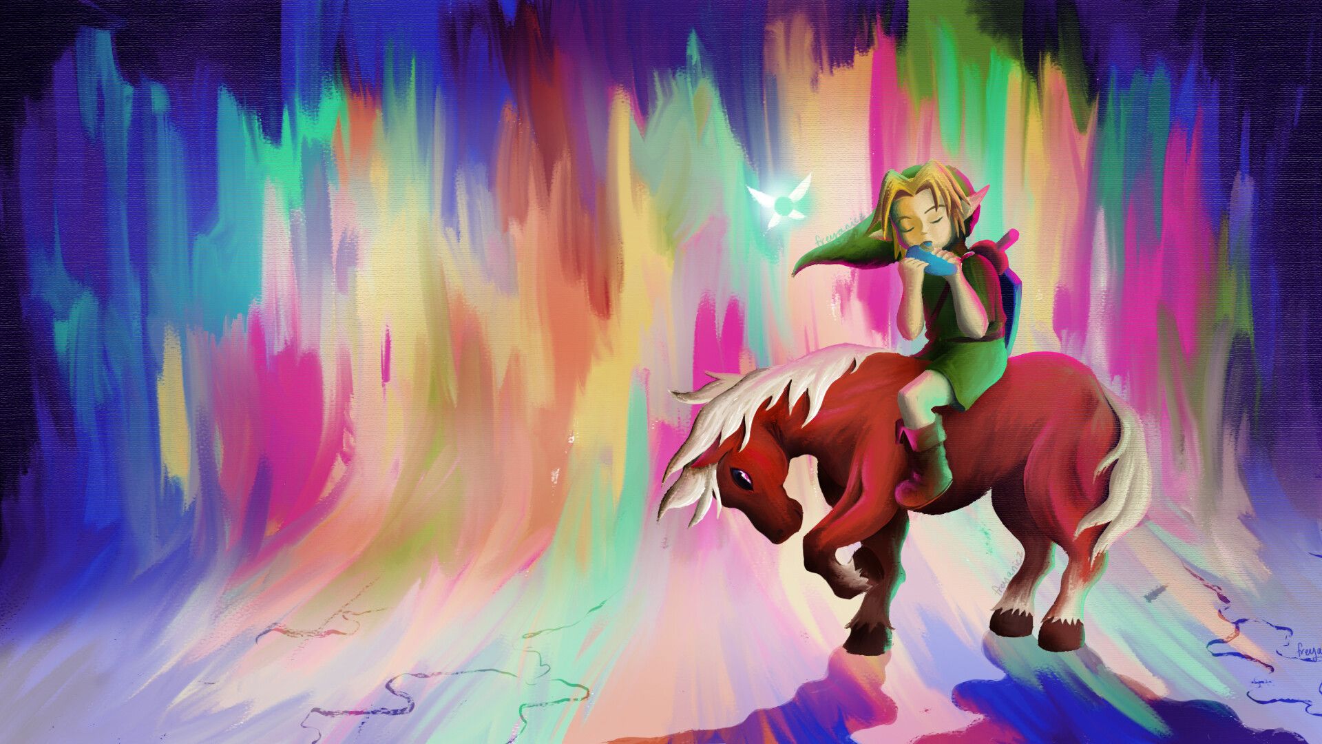 1920x1080 Zelda OoT Epona & Link
