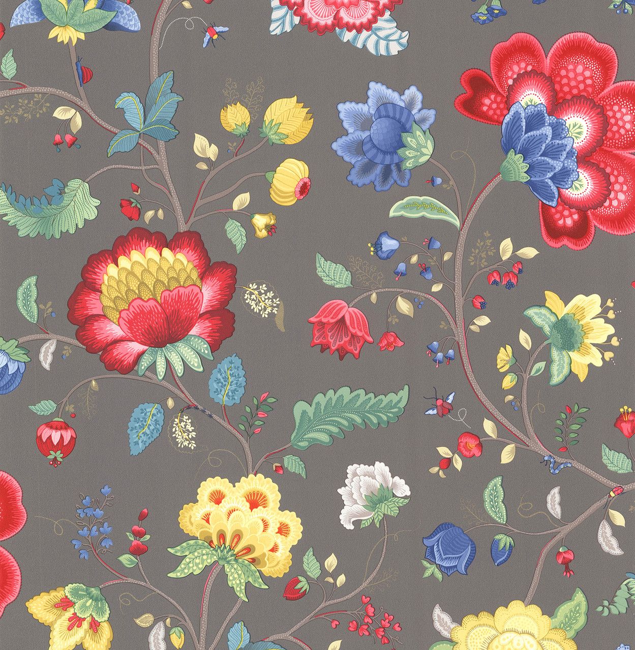 1249x1280 Epona Charcoal Floral Fantasy 341038 Wallpaper