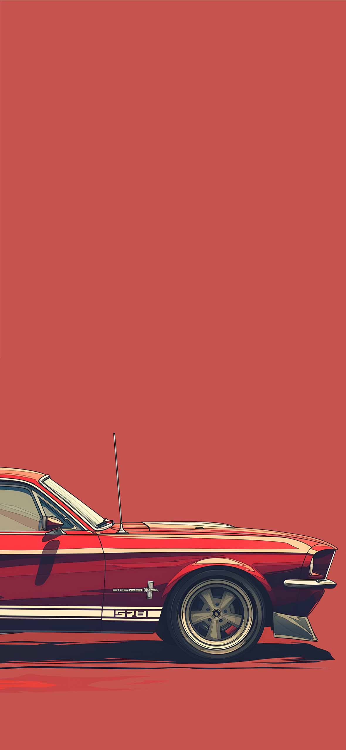 1180x2554 Ford Mustang Vintage Matching Wallpaper