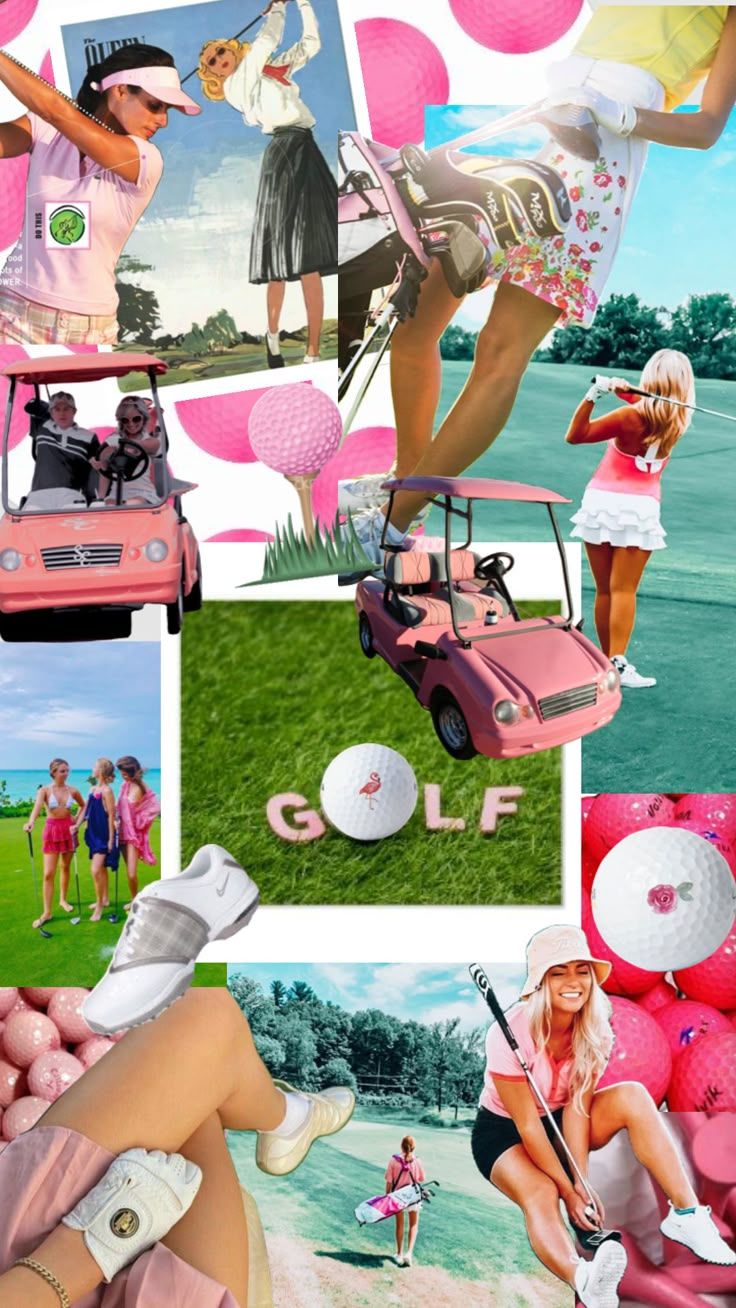 736x1308 Check out quesarah's Shuffles #golfcore #golf #golfgirl #pink #preppy #prep #collage #aesthetic #sportyaesthetic #sport