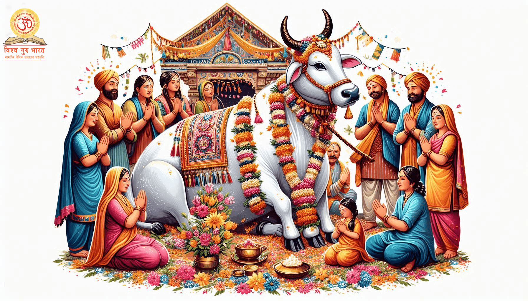 1792x1024 Gau Mata. Vishwa Guru Bharat