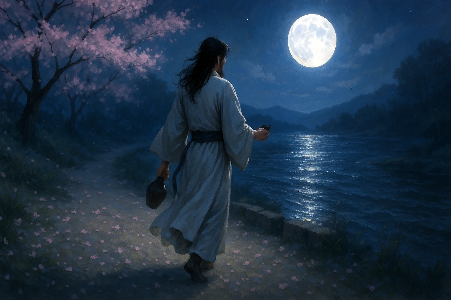 1536x1024 Consoling Myself by Li Bai. Poetry and Wine