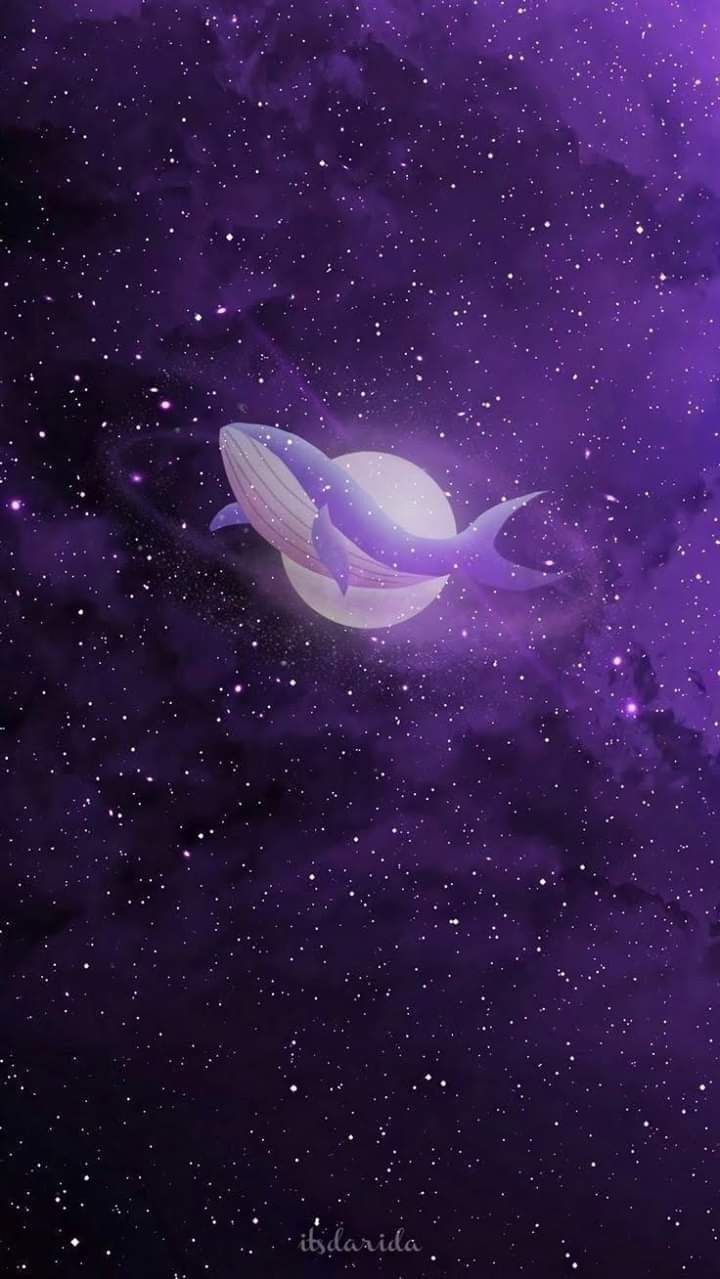 720x1279 Purple Whale Wallpaper