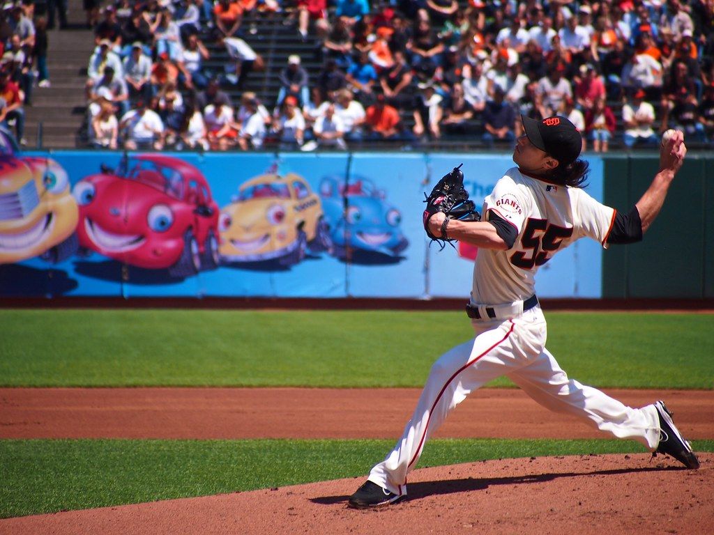 1024x768 Tim Lincecum. Two Time Cy Young Award Winner In The Wind Up