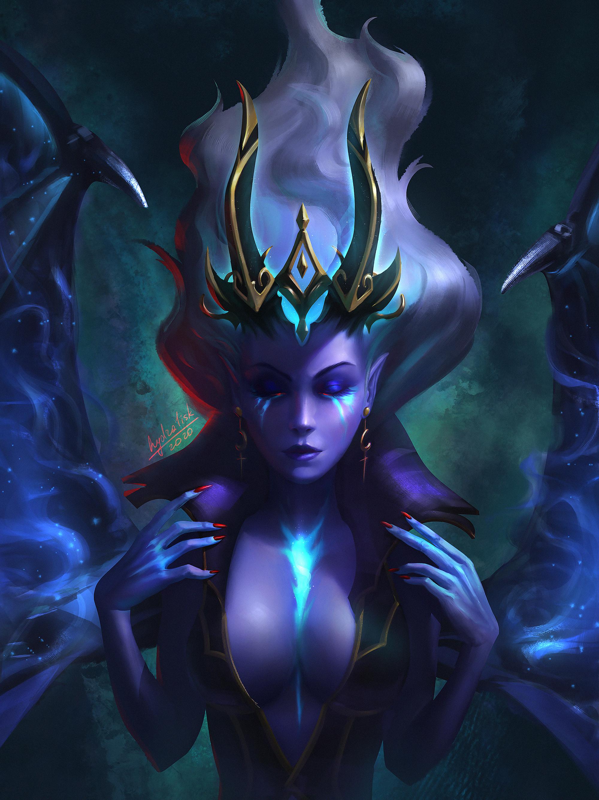 2000x2667 Queen of Pain Arcana, Royal Decree fanart I made :)