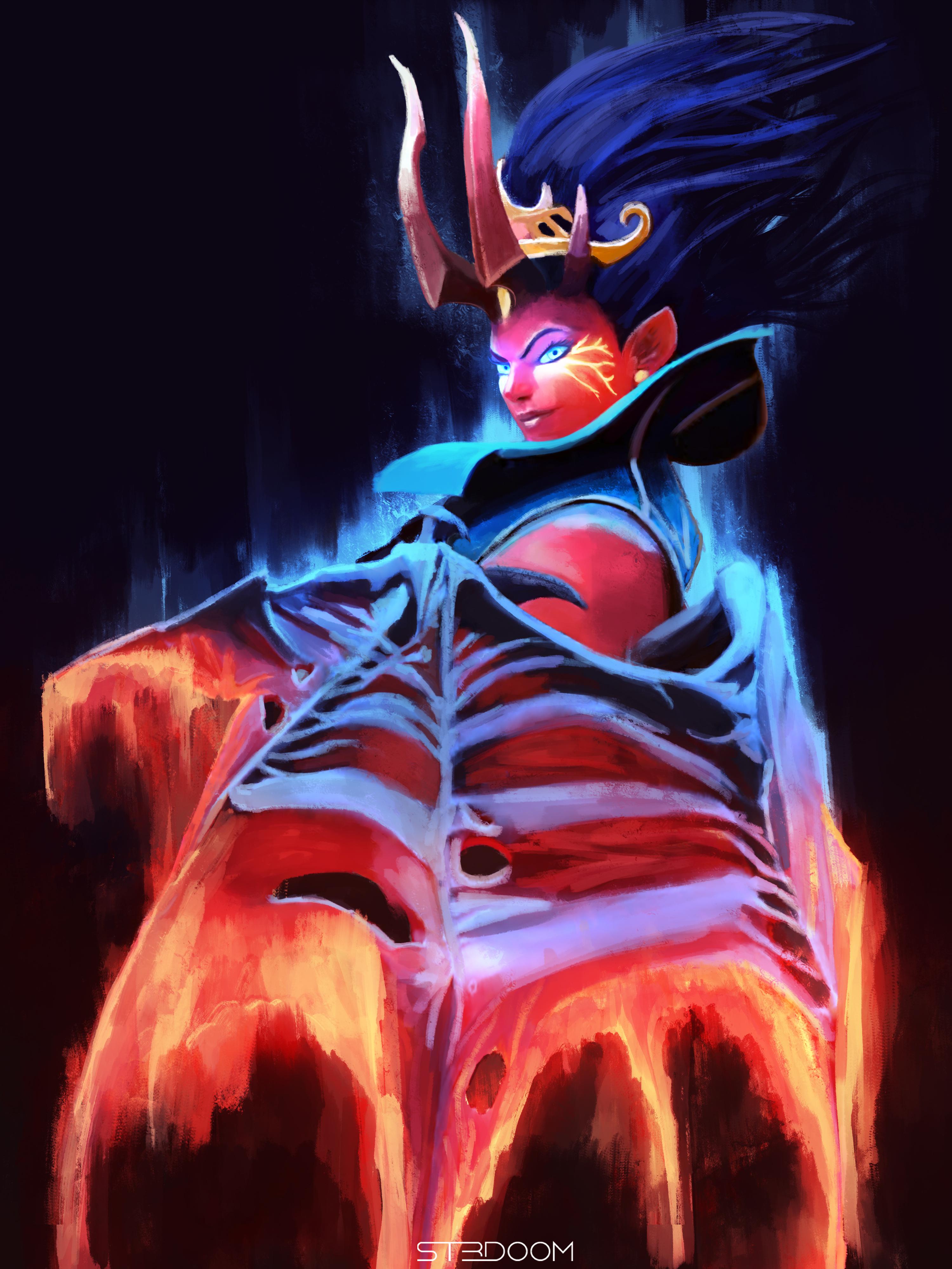 3000x4000 Queen Of Pain Fanart By ST3DOOM