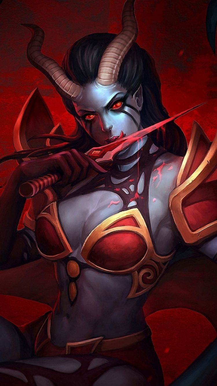 750x1334 Queen Of Pain (Dota 2) Phone Wallpaper: Free 4K & HD Downloads