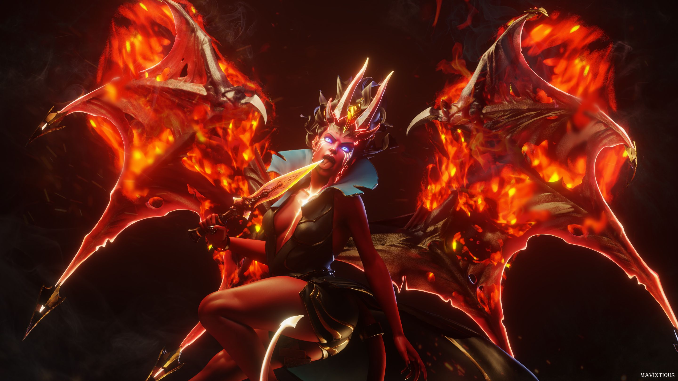2880x1620 Open3DLab • Queen of Pain, v1.0 (Dota2)
