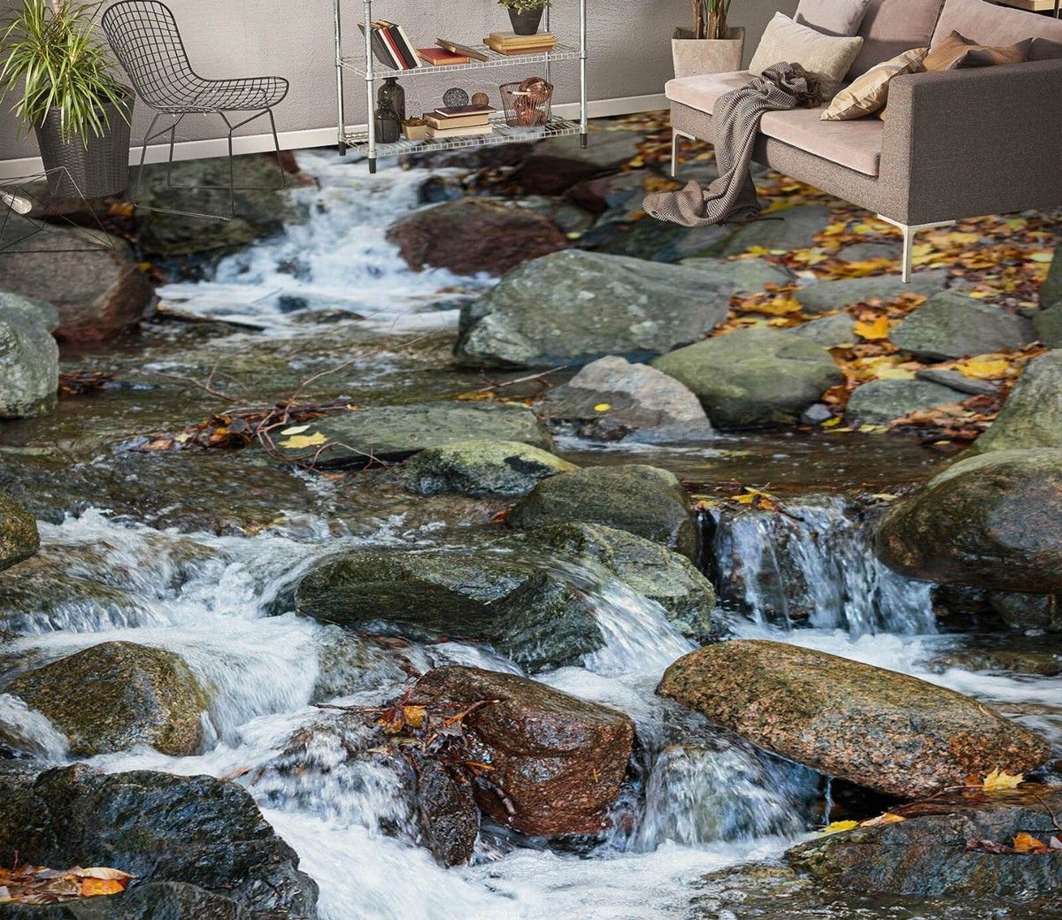 1200x1040 3D River Stones SKE2420 Floor WallPaper Print Decal Epoxy Floor Deco Kay