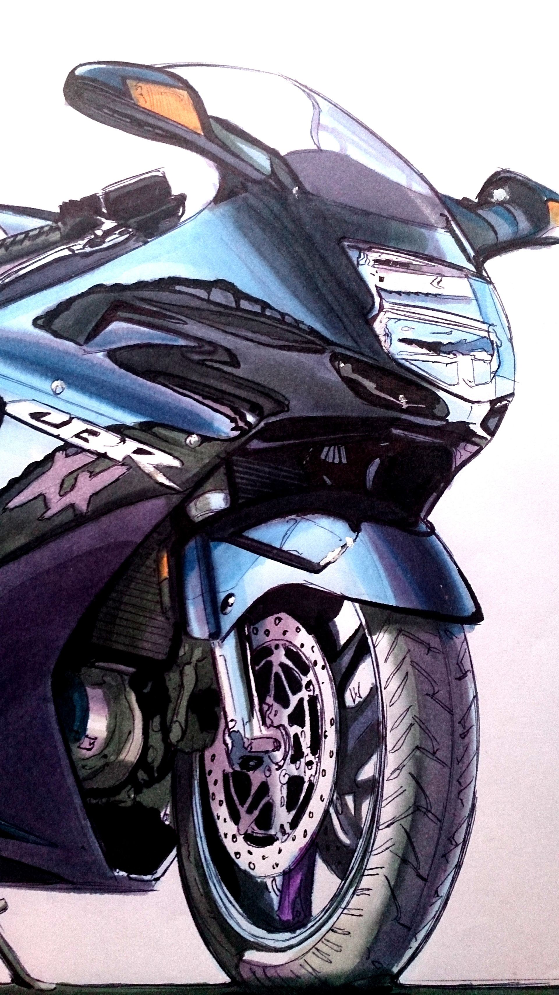1920x3415 Honda CBR 1100 Blackbird Render (6). Image - Behance