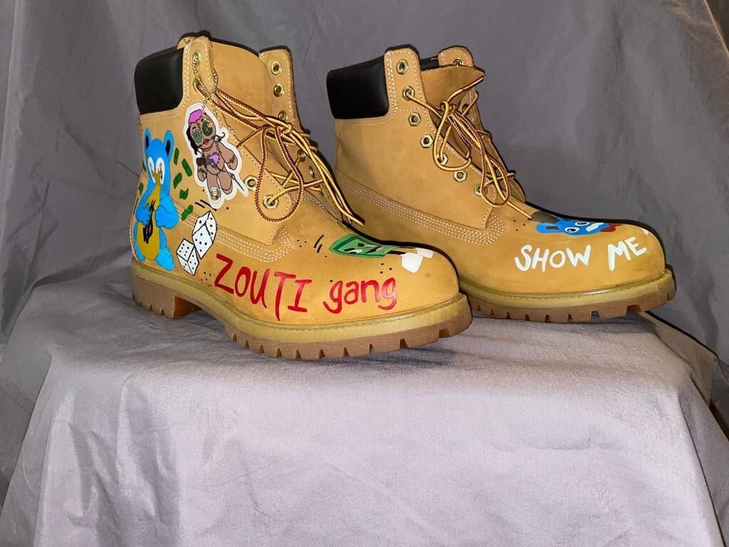 1024x768 Custom Art Timberland Premium 6 Waterproof Mens 11M Wheat Boots 10061 euc