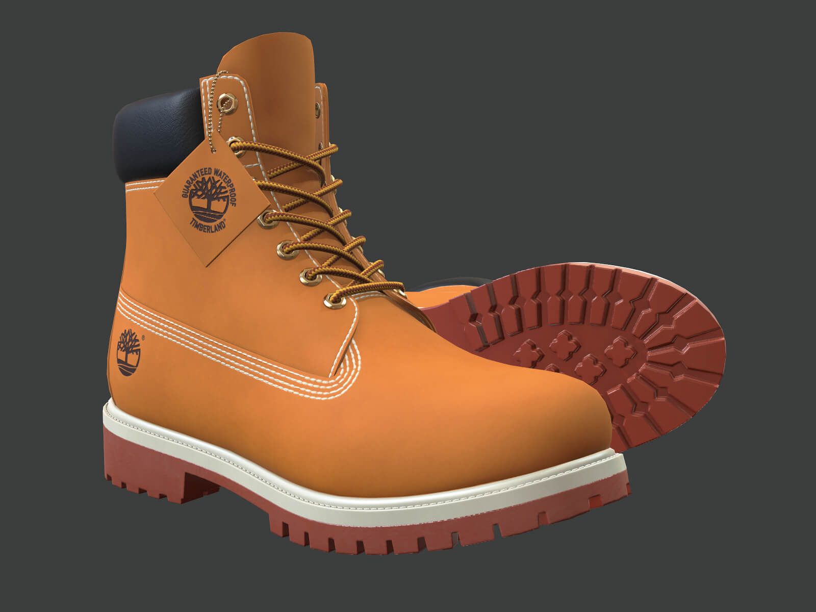 1600x1200 Timberland Premium 6 Inches Waterproof Boots PBR Model